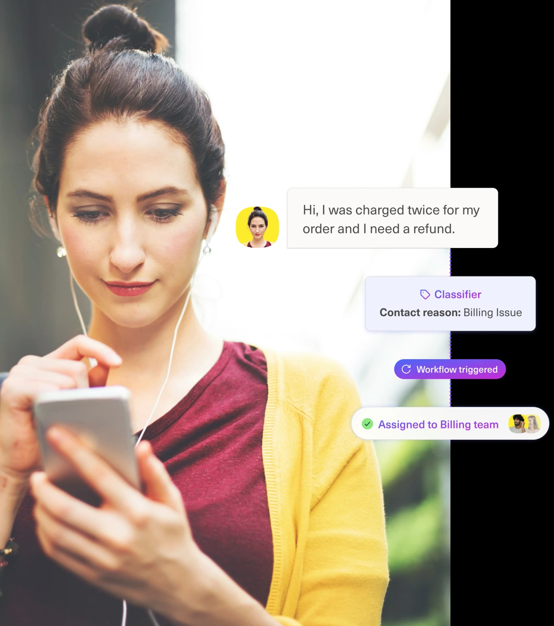 Classify every conversation, consistently