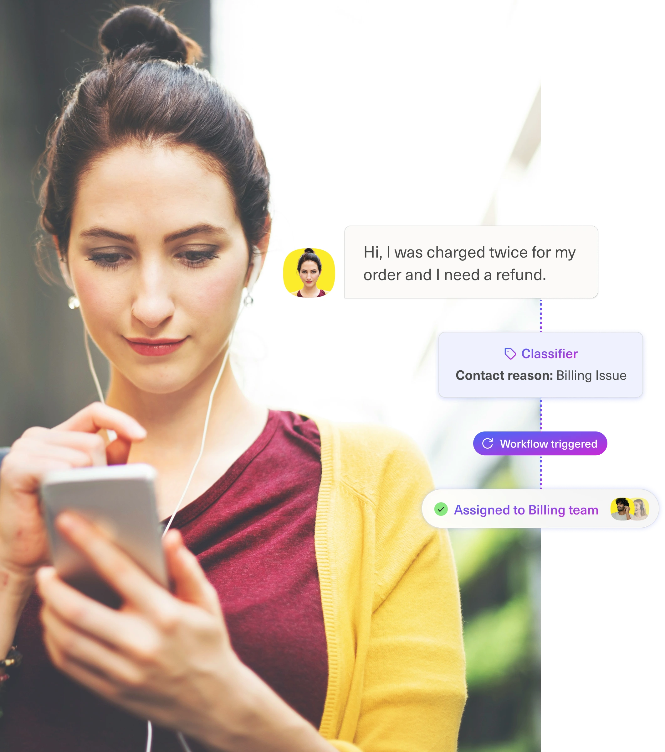 Classify every conversation, consistently