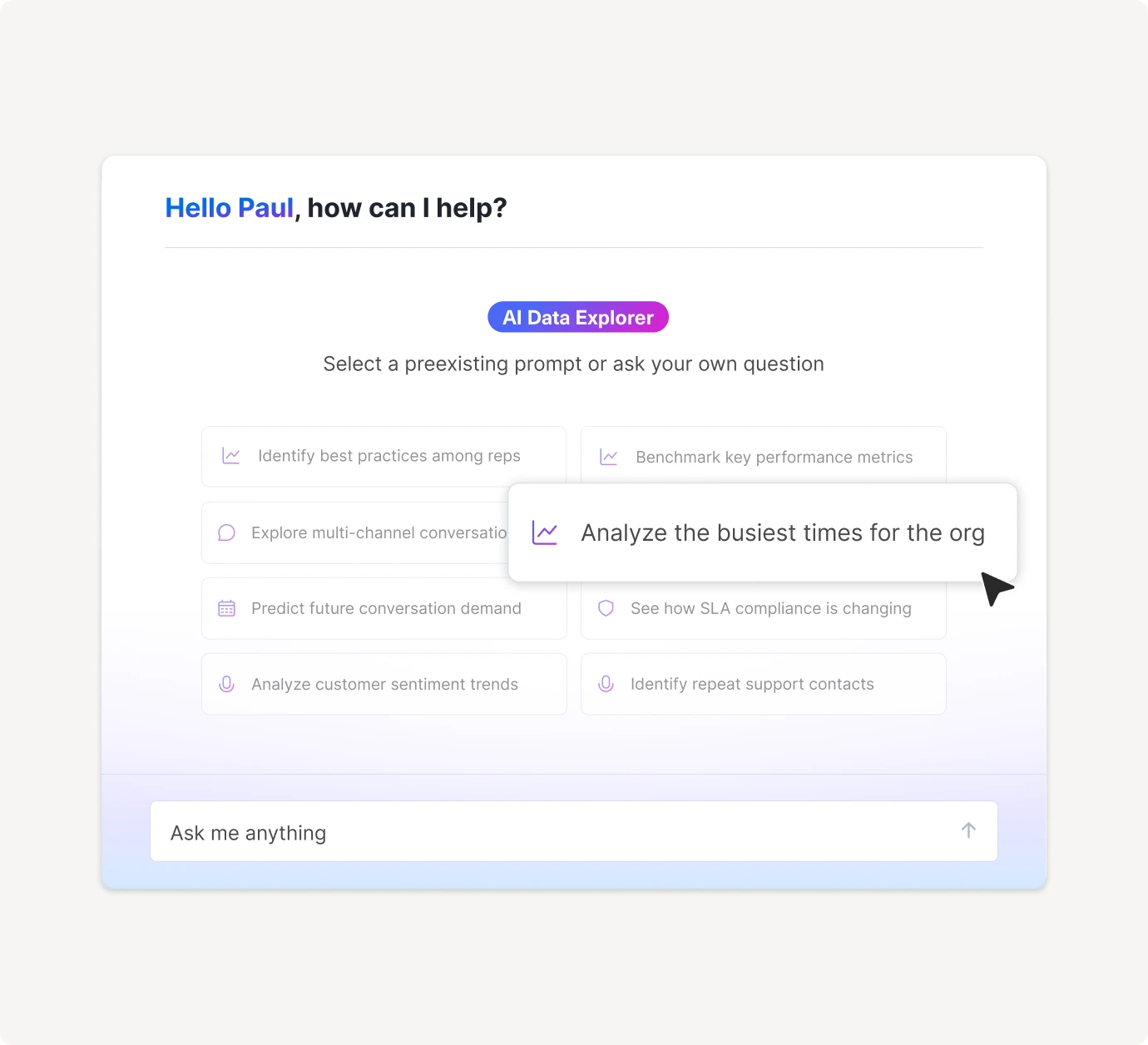 See the full picture across AI, support agents, and your entire cx org