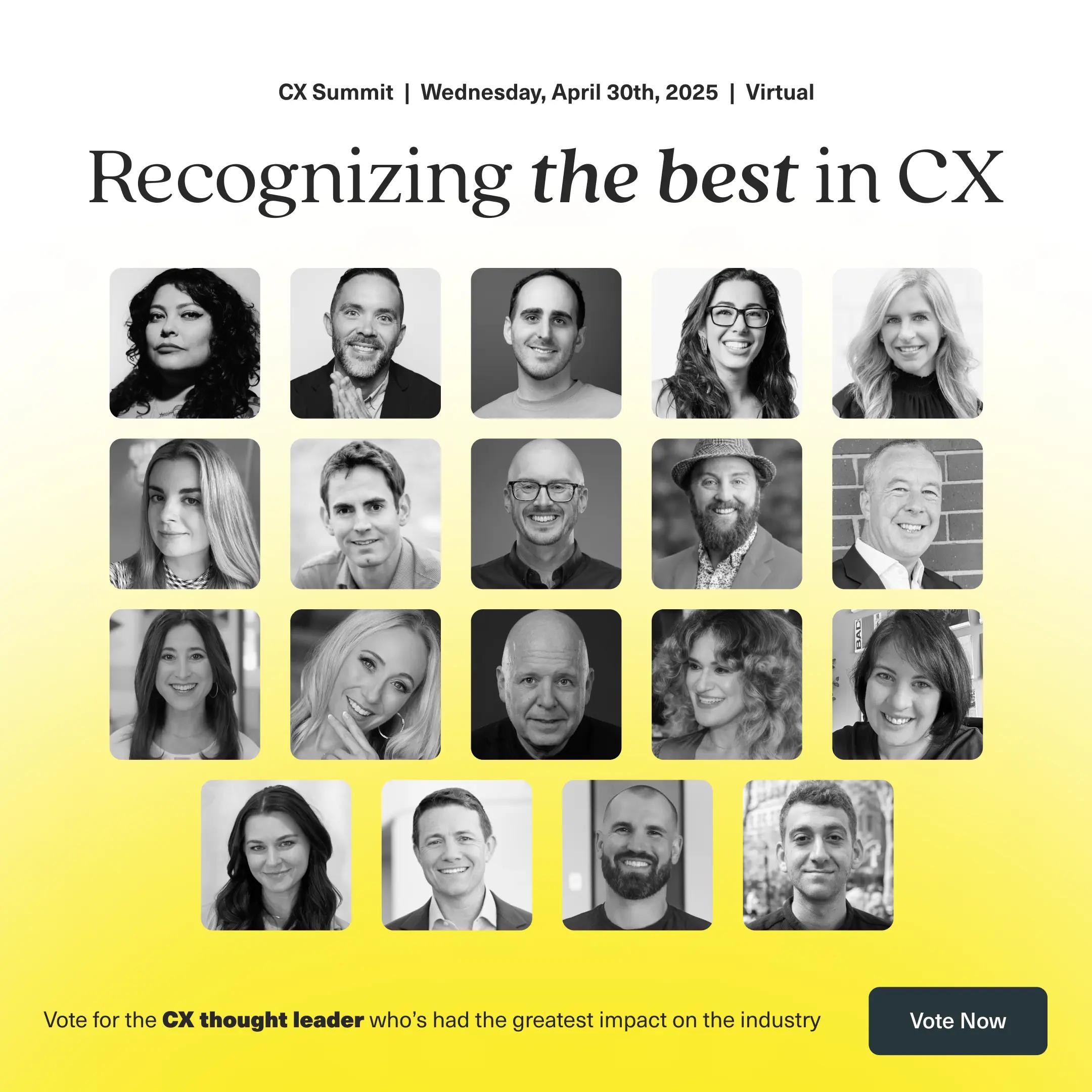 Image of nominees for the 2025 CX Thought Leader award