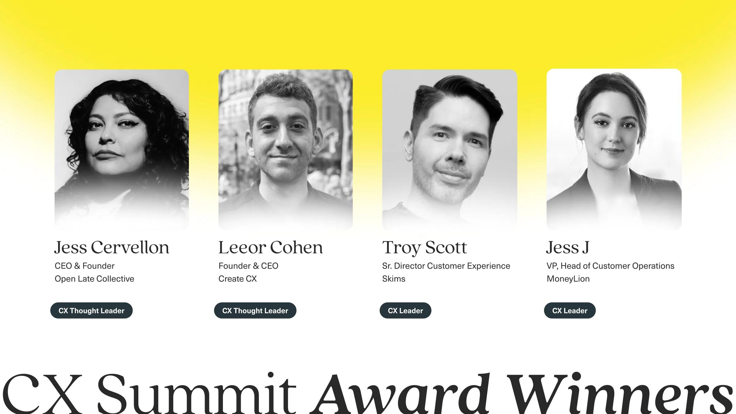 CX Summit Award Winners