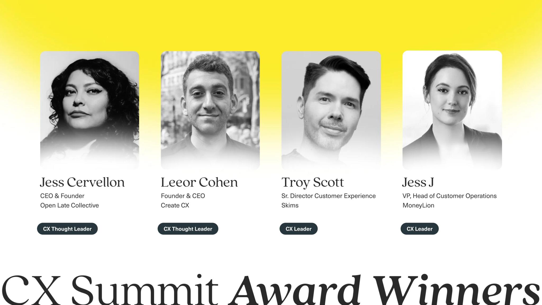CX Summit Award Winners