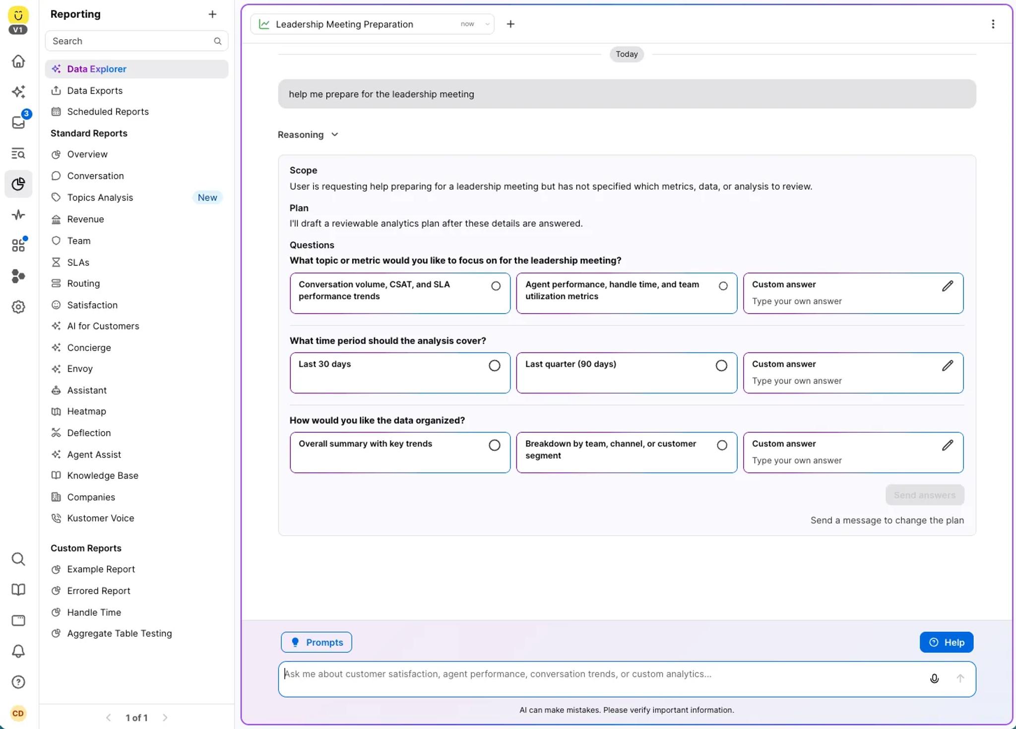 Data Explorer Plan Mode