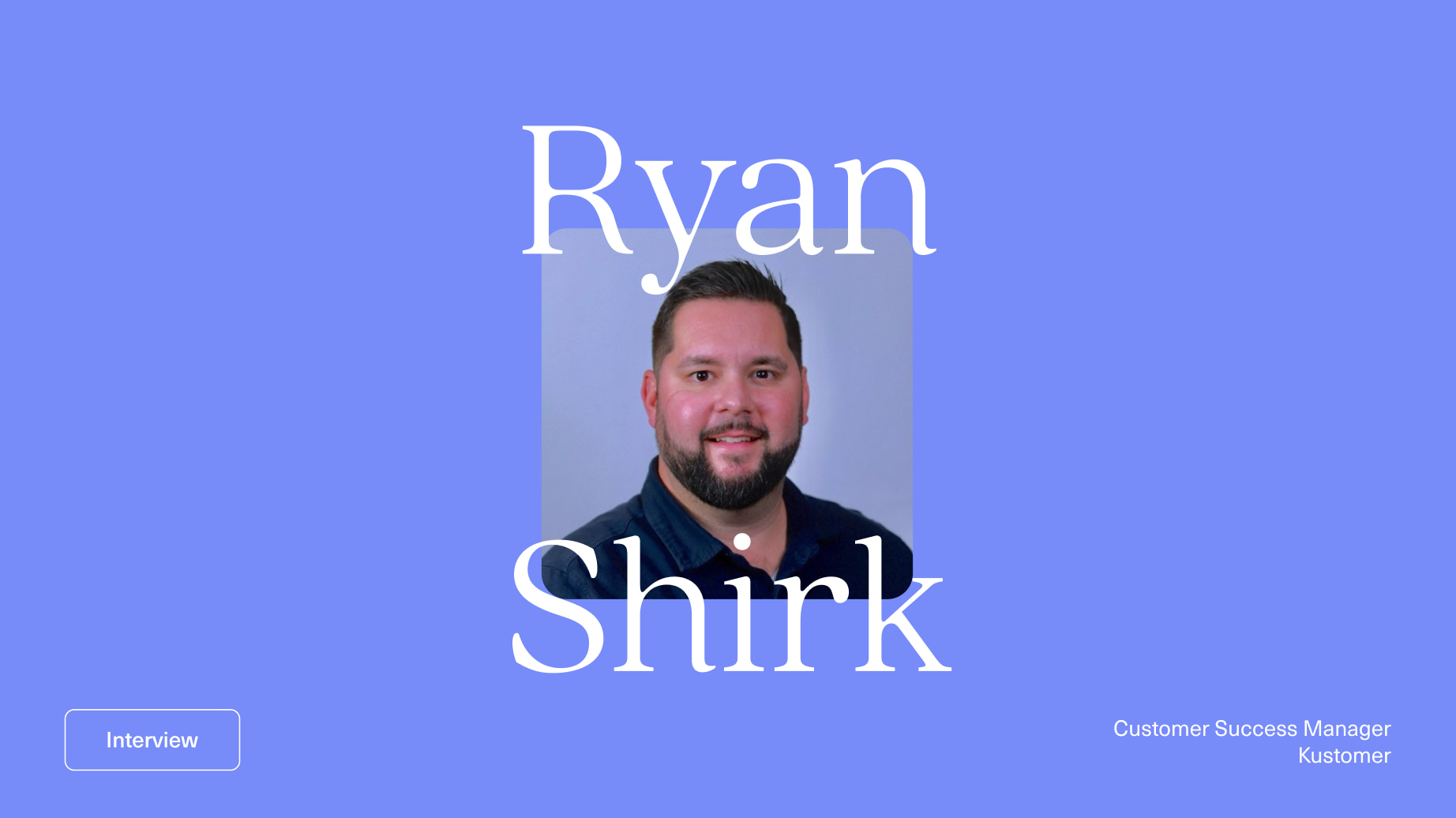 Image says Ryan Shirk Interview on a purple background