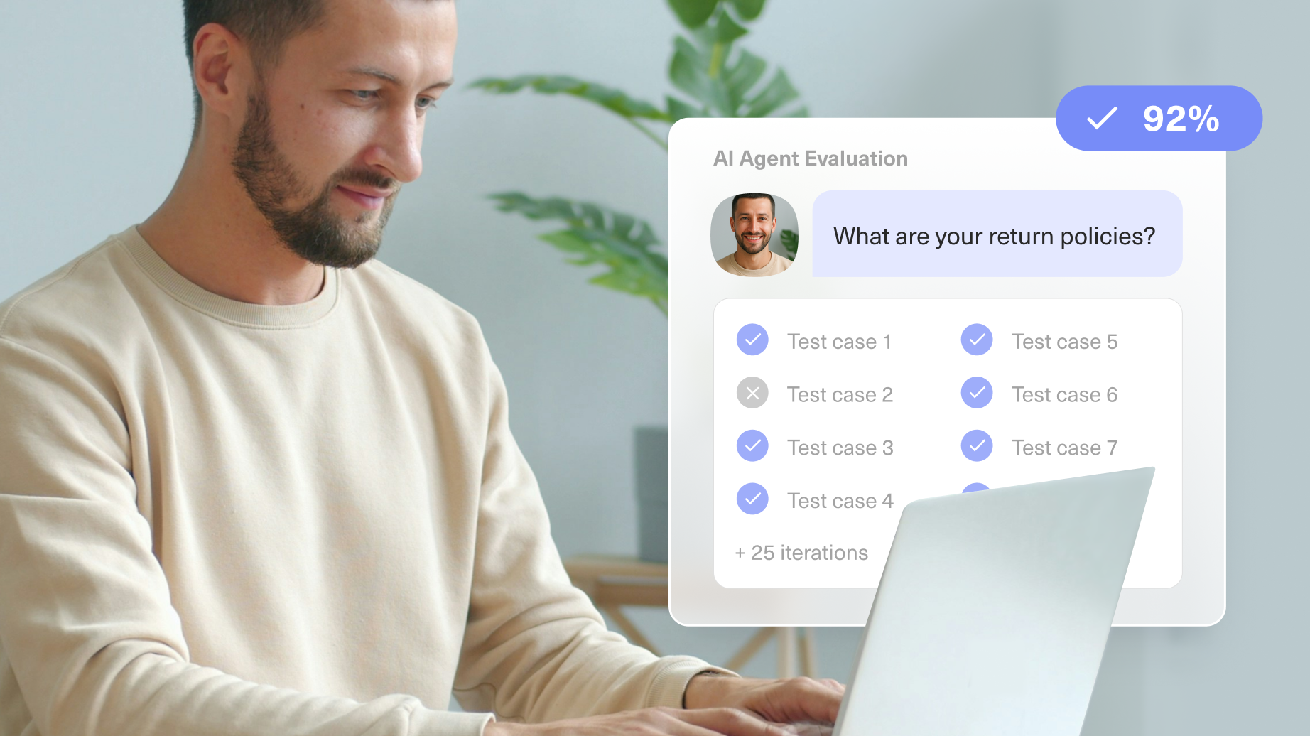 Admin running tests on a computer.