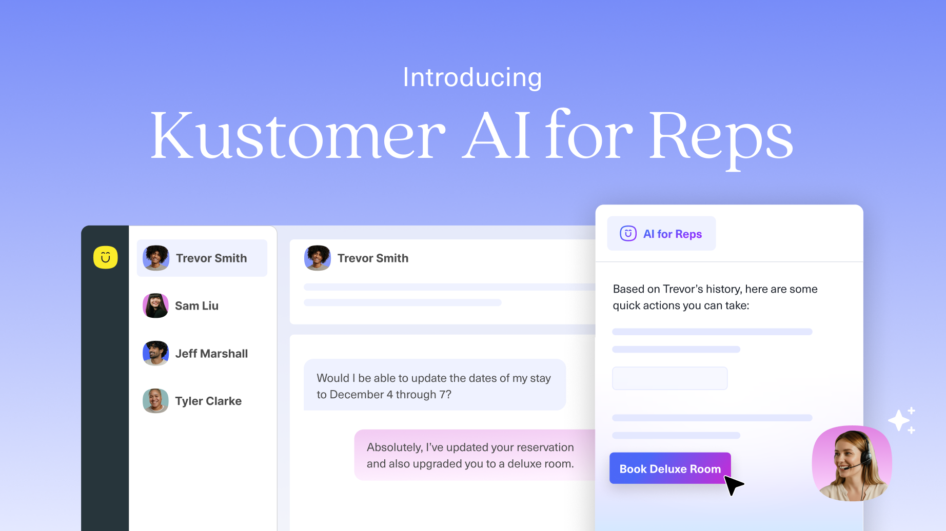 AI assisting customer service rep